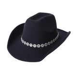 SPIRAL SEQUIN BRIM WESTERN FELT FEDORA HAT_CWAH3625