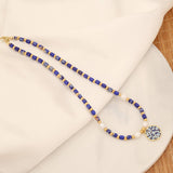 NATURAL STONE NECKLACE PERSONALIZED EYE PENDANT_CWAJE0650