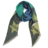 STRIPED FUZZY SHAWL THICK WINTER WRAP FOR WOMEN_CWASC0120