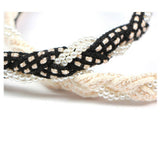 BRAIDED HAND BRAIDED PEARL HEADBAND_CWAHA0986