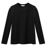 Womens Crew Neck Long-Sleeved Casual T-Shirt
