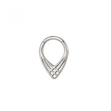 NEW PUNK POLISHED STEEL TEARDROP SEPTUM RING_CWMM9604