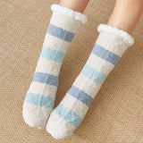 THICKENED TWISTED STRIPED PLUSH INDOOR SLIPPERS_CWMS0711