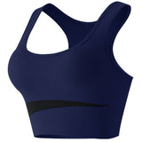 CONTRAST COLOR WIRE FREE RUNNING YOGA SPORTS BRA_CWMU0291