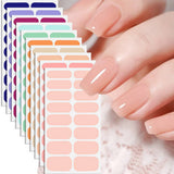 Solid Nail Film Stickers 16Pcs Set_Cwmm11205