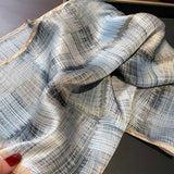 CHIC STRIPED SILK SCARF WOMEN S SQUARE SHAWL_CWASC0604