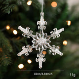 CLEAR ACRYLIC CHRISTMAS TREE ORNAMENT WITH GLITTER_CWMM9690