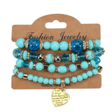 Cwmm10451_Boho Beaded Heart Bracelet Set 4Pcs Elastic