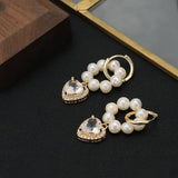 Womens Light Luxury Natural Pearl Earrings