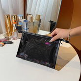 NEW MESH BLACK PORTABLE SIMPLE COSMETIC BAG_CWAB4431