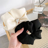 SIMPLE MONOCHROME SILK SCRUNCHIES_LARGE SIZE_CWAHA0349
