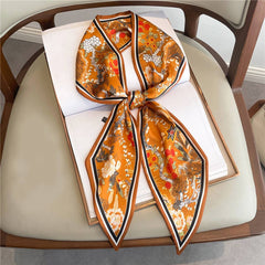 TEMPERAMENT THIN NARROW RIBBON HEAD SCARF_CWASC1535