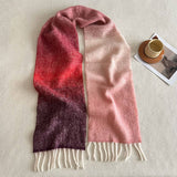 GRADIENT WOOL SCARF THICK SOFT WINTER WRAP_CWASC2362