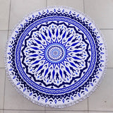 ROUND MICROFIBER TASSEL BEACH TOWEL BLANKET_CWMM7602