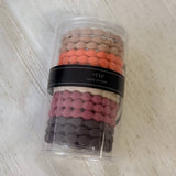 Knit Bow Scrunchie Coffee Lazy Hair Tie_Cwaha07919