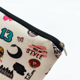 POP MUSE PRINT WATERPROOF MAKEUP ZIP BAG_CWAB1778