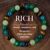 Colorful Round Beaded Natural Stone Bracelet_Cwmm11258
