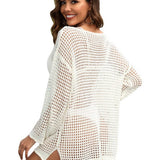 HOLLOW OUT BIKINI BEACH SWIMSUIT COVER UP_CWMW0654