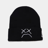 CRYING FACE EMBROIDERED KNITTED HAT_CWAH1583