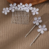SIMPLE AND VERSATILE FLOWER BRIDAL COMB SET_CWAHA2775