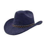 MEN WOMEN SUEDE COWBOY FEDORA ETHNIC DESIGN_CWAH04420