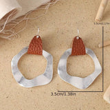 RETRO PERSONALITY IRREGULAR DOUBLE HOOP EARRINGS_CWAJE1981