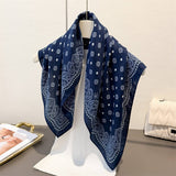 Paisley Herringbone Pattern Silk Scarf_Cwasc03316