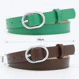 Womens Belt With Simple Silver Buckle Decoration_Cwmm0766