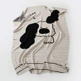 THIN COTTON CARTOON PUPPY KNITTED BLANKET_CWMM2387