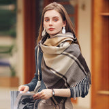 PLAID WINTER SCARF SOFT THICK FRINGE SHAWL 2025_CWASC0168