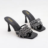 SIMPLE SOLID COLOR LARGE SIZE POINTED TOE SANDALS_CWSHS0581