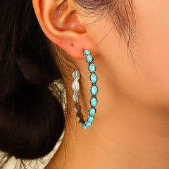 NEW RETRO GEOMETRIC CIRCLE C SHAPED EARRINGS_CWAJE2003