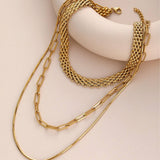 MULTI LAYERED 18K GOLD PLATED NECKLACE_CWMM3686
