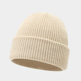 Vintage Knit Dome Skull Cap Warm Short Beanie Hat_Cwah04690