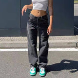 Wide-Leg Jeans, Loose Street High-Waisted Jeans