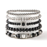 SIMPLE CRYSTAL BEADED STRETCH BRACELET SET_CWMM3529