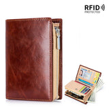 SHORT TOP LAYER COWHIDE VINTAGE LEATHER WALLET_CWAB3824