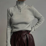 Vintage Breasted Semi-Turtleneck Pullover