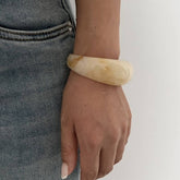 Textured Irregular Acrylic Cuff Bracelet_Cwmm3087