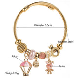 RHINESTONE BALLOON BUNNY ALLOY BRACELET_CWMM8614
