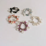SHELL CAT EYE BEAD HAIR TIE CUTE PEARL NEW BAND_CWAHA6785