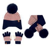 CHILDRENS WINTER WARM KNITTED THREE PIECE SUIT_CWMM2805