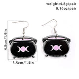 NEW DARK SWEET COOL WITCH GHOST EARRINGS_CWAJE1477