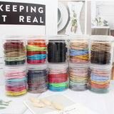 100PCS MULTI COLORED ELASTICS HAIR TIES SCRUNCHIES_CWAHA0136