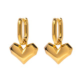 SIMPLE LOVE SHAPED PENDANT EARRINGS JEWELRY_CWAHA0896