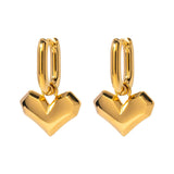 SIMPLE LOVE SHAPED PENDANT EARRINGS JEWELRY_CWAHA0896