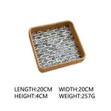 RATTAN COLORFUL SHELL CREATIVE HANDMADE FRUIT PLATE_CWMM4405