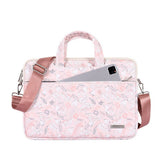 PRINTED LAPTOP BAG WITH TROLLEY AND BRIEFCASE_CUAB0245