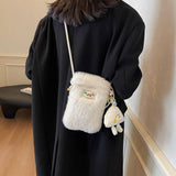 Winter Imitation Rex Rabbit Fur Shoulder Plush Bag_Cwab3960