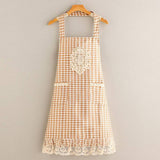 PLAID LACE PRINCESS APRON WITH POCKETS BULK_CWMM2042